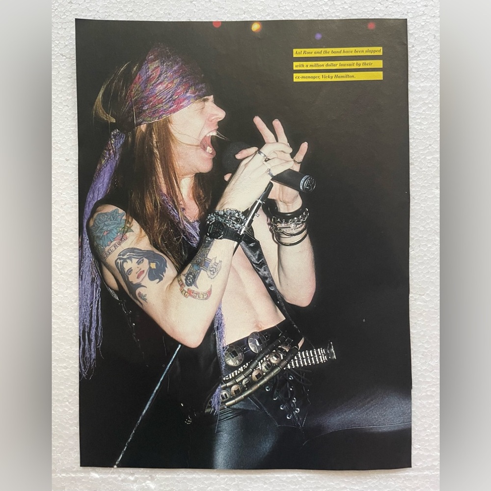 Guns N’ Roses Axl Rose Pinup